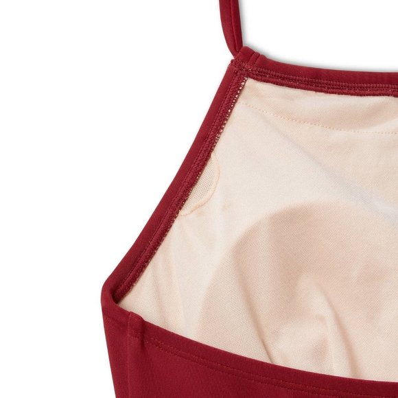 Women's Post Mastectomy Full Coverage One Piece Swimsuit Kona Sol Red Large - Picture 4 of 10